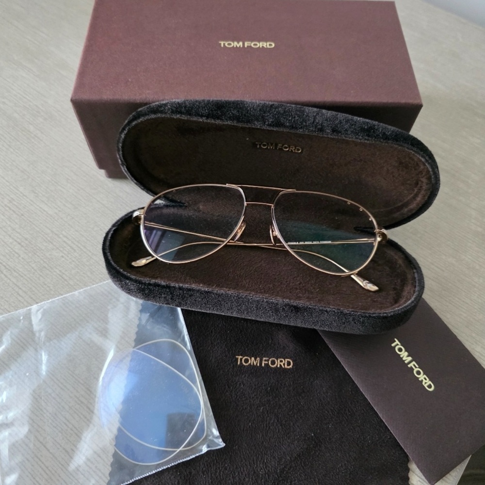 Tom Ford Gold Aviator Glasses